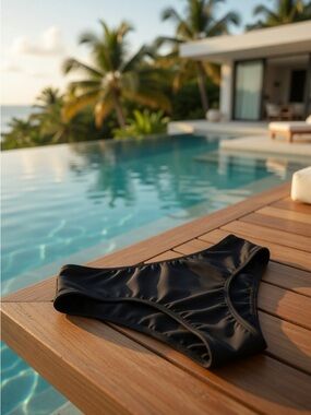 black bikini bottoms
